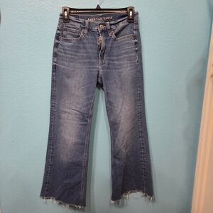 American Eagle Outfitters Blue Flare Wide Leg Jeans